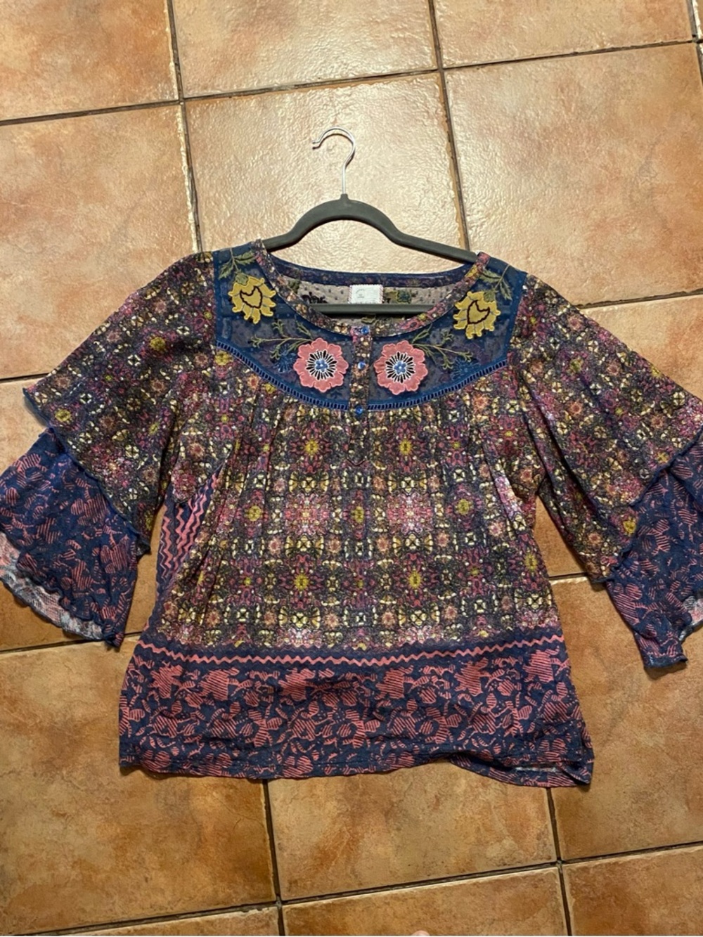 Anthropologie Postmark Ciutadella Blouse Large